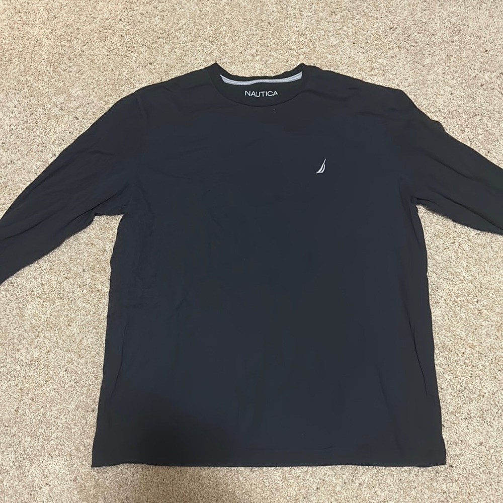 nautica long sleeve tee shirt size large